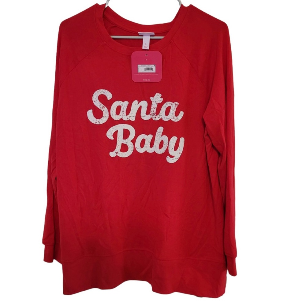 Isabel Maternity Santa Baby long sleeve shirt
